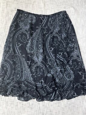 Vintage Y2K Avenue Paisley Print Wrap Illusion Maxi Skirt 🪻 Size 18